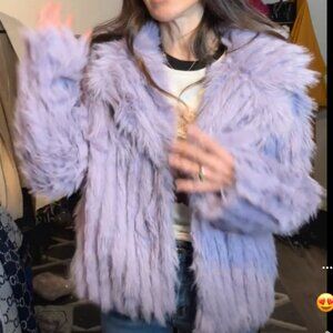 ShopEvelynne Lavender Faux Fur Jacket